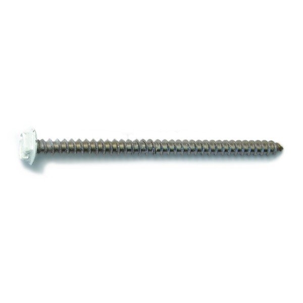 Midwest Fastener Sheet Metal Screw, #10 x 3 in, Painted 18-8 Stainless Steel Hex Head Combination Drive, 8 PK 71056